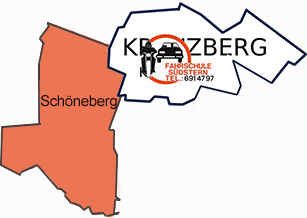 Karte von Berlin Kreuzberg und Schöneberg